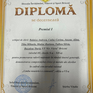 Concursul ,,Limba noastră-i o comoara”