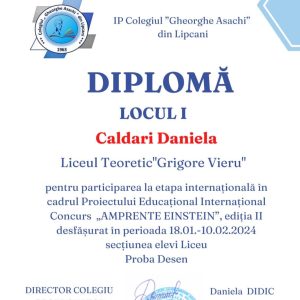 Proiectul Educational International Concurs „AMPRENTE EINSTEIN”, ediția a II